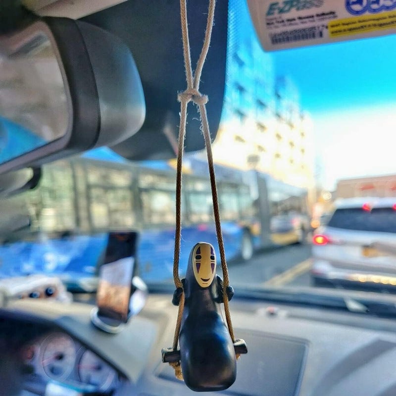 WYJS Anime Car Accessories of No Face Man Car Pendant Hanging Swing, for Car Rear View Mirror Accessories - Image 5